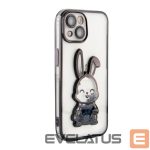 Tagakaaned iLike Apple iPhone 15 Silicone Case Print Desire Rabbit Black