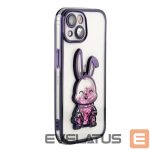 Tagakaaned iLike Apple iPhone 15 Silicone Case Print Desire Rabbit Purple
