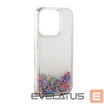 Tagakaaned iLike Apple iPhone 15 Silicone Case Water Glitter Rainbow