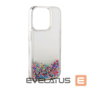 Tagakaaned iLike Apple iPhone 15 Silicone Case Water Glitter Rainbow