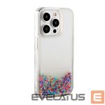 Tagakaaned iLike Apple iPhone 15 Pro Max Silicone Case Water Glitter Rainbow