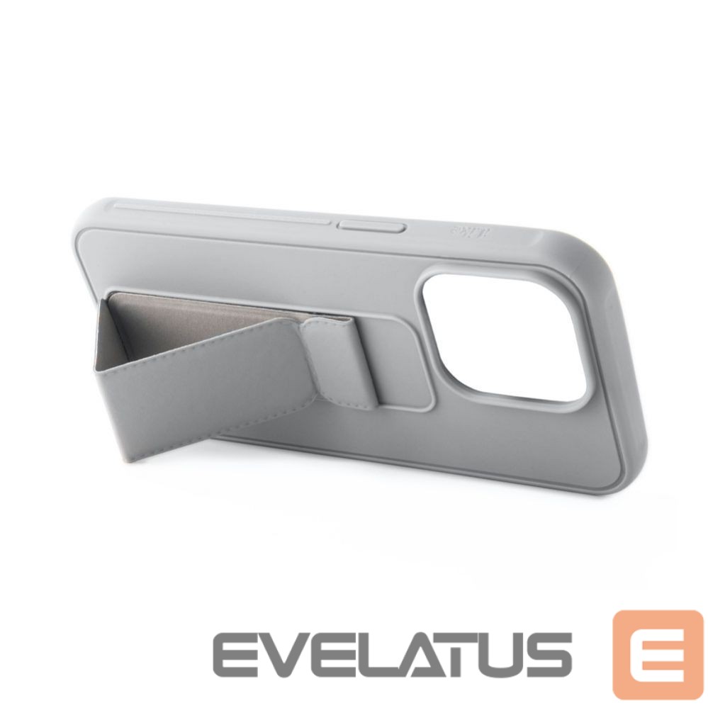Tagakaaned iLike Apple iPhone 15 Silicone Case with stand Silver
