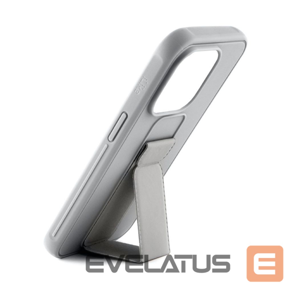 Tagakaaned iLike Apple iPhone 15 Silicone Case with stand Silver