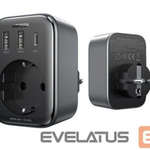 Adaptrid Ugreen  charger 30W (2xUSB/USB C/AC) / adapter EU - EU 13A Ugreen CD314 Black