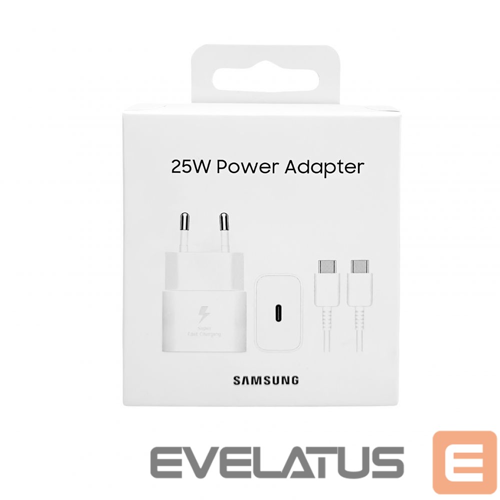 Adaptrid Samsung Samsung USB-C 25W Travel Charger + USB-C Data Cable EP-T2510XWE White