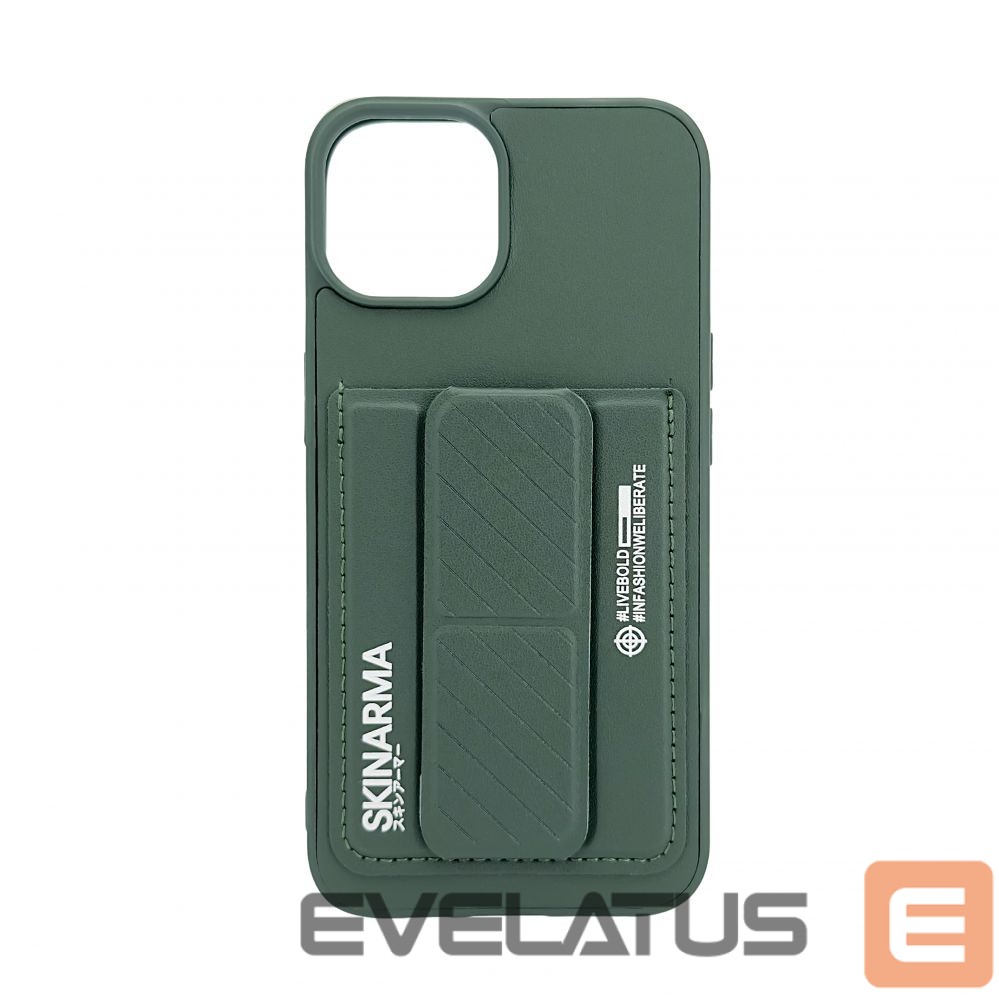 Tagakaaned iLike Apple iPhone 14 LEATHER HIDDEN POCKET STAND COVER Green