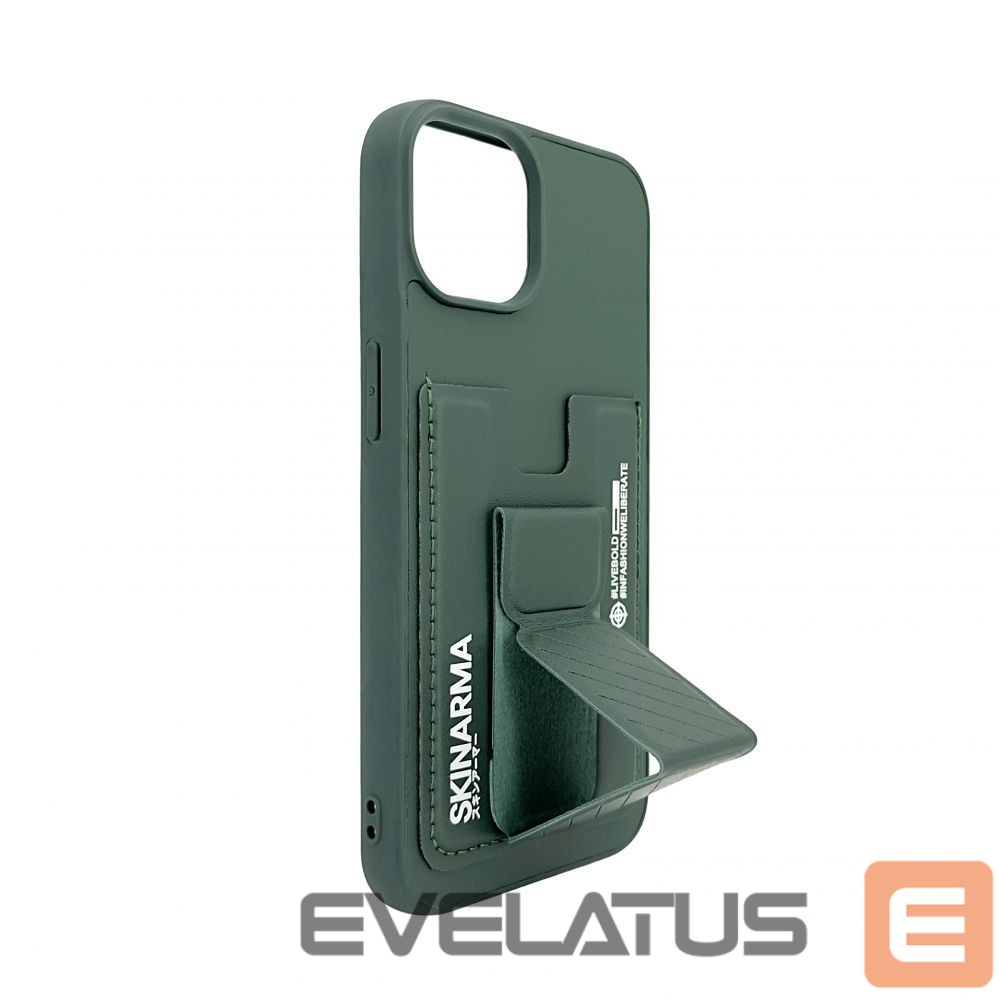 Tagakaaned iLike Apple iPhone 14 LEATHER HIDDEN POCKET STAND COVER Green