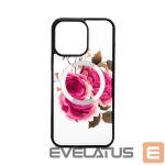 Tagakaaned Evelatus Apple iPhone 15 Pro Max Leather Case Zipper Design Flower White