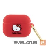 Korpus kõrvaklappidele Hello Kitty Apple Airpods Pro cover Silicone 3D Kitty Head Red