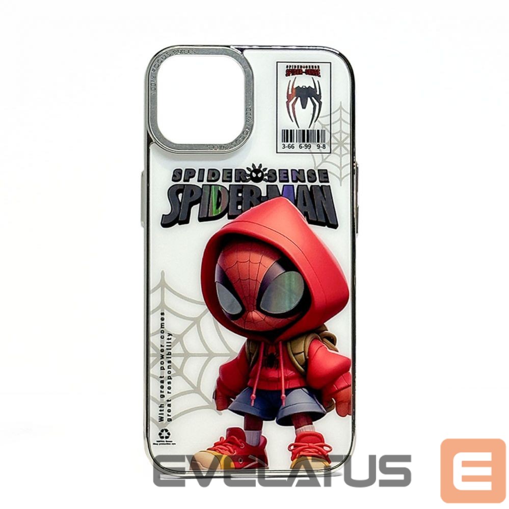 Tagakaaned iLike Apple iPhone 14 PC Silicone Case Spider Sense White Red