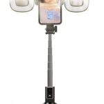 Selfie pulk iLike Universal SELFIE MINI HANDLE BLUETOOTH REMOTE CONTROL LED LAMPS Black