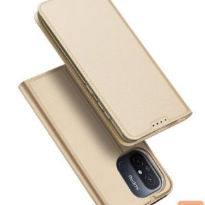 Kaaned - kaaned Dux Ducis Xiaomi Redmi 12C / Poco C55 / Cover Flip Card Wallet Stand case Gold