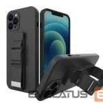 Tagakaaned Wozinsky Samsung Galaxy A52s 5G / A52 5G / A52 4G case Gel Lanyard with Chain Purse Lanyard Black