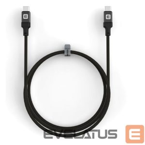 Kaabel Evelatus  Evelatus USB C to C Cable 2M 60W / 20V3A Aluminum housing braiding Black