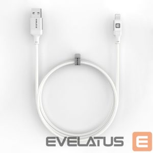 Kaabel Evelatus  Evelatus USB A to Lightning, Cable 1.2M (MFI11CL) Aluminum housing braiding White