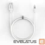 Kaabel Evelatus  Cable USB A to C, 1.2M Aluminum housing braiding White