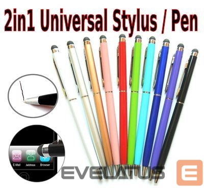 Puutepliiats iLike Universal PN1 Universal 2in1 Capacitive Touch Stylus with Pen (Smartphone and Tablet PC) Silver