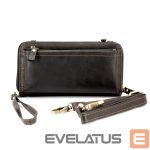 Universaal mobiiltasku Evelatus Universal Leather Zipper Design Wallet Black