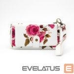 Universaal mobiiltasku Evelatus Universal Wallet Zipper Design Flower White