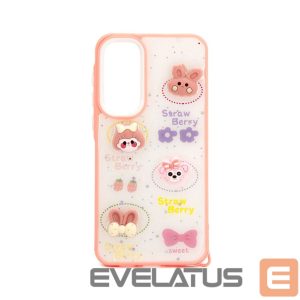 Tagakaaned iLike Samsung Galaxy A35 EPOXY CARTOON COVER White Pink