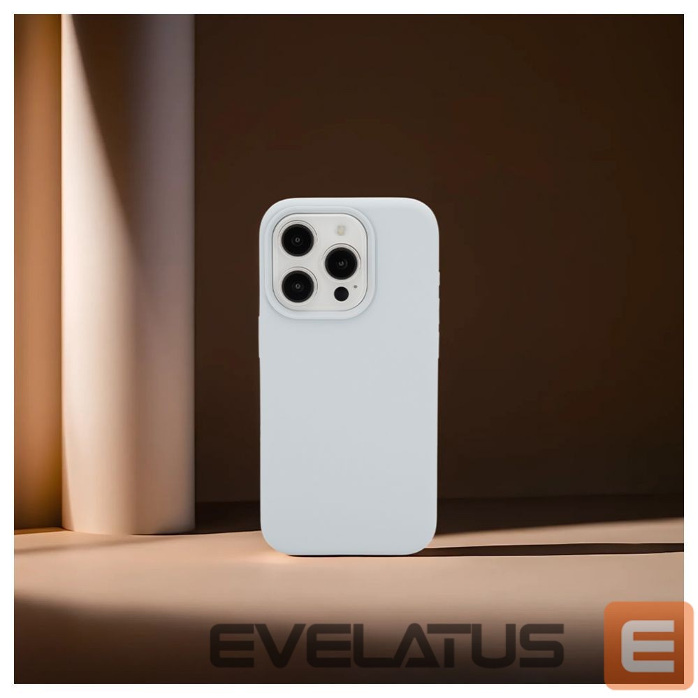 Tagakaaned Evelatus Apple iPhone 15 Pro Max Premium Magsafe Soft Touch Silicone Case New Function Grey Blue