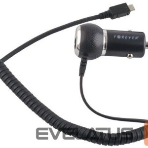 Autolaadijad Forever  1A Compact Design Car Charger Micro USB (Universal) 1,2m Cable Euro CE (EU Blister) Black