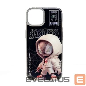 Tagakaaned iLike Apple iPhone 15 PC Silicone Case Spider Sense Black Silver