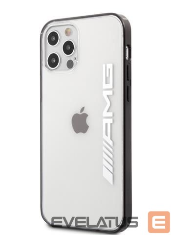 Tagakaaned AMG Apple iPhone 12/12 Pro 6.1' Mettalic Black Edges Case Transparent