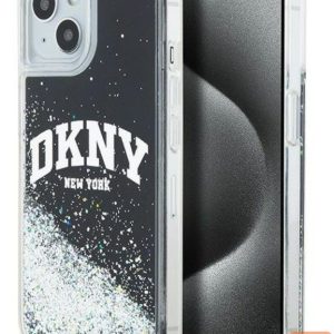 Tagakaaned DKNY Apple iPhone 15 hardcase Liquid Glitter Big Logo Black