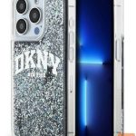 Tagakaaned DKNY Apple iPhone 15 Pro 6.1 hardcase Liquid Glitter Big Logo Black