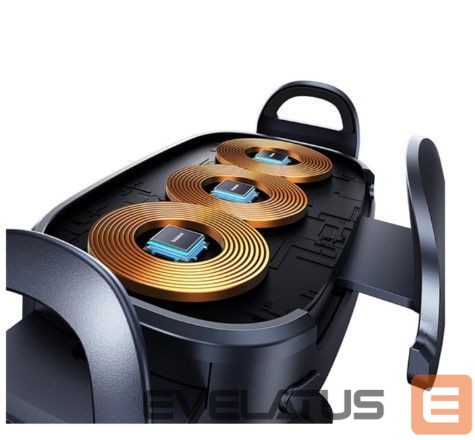 Automaatne hoidja Baseus LightChaser BS-CM029 car holder with triple coil inductive charger Black