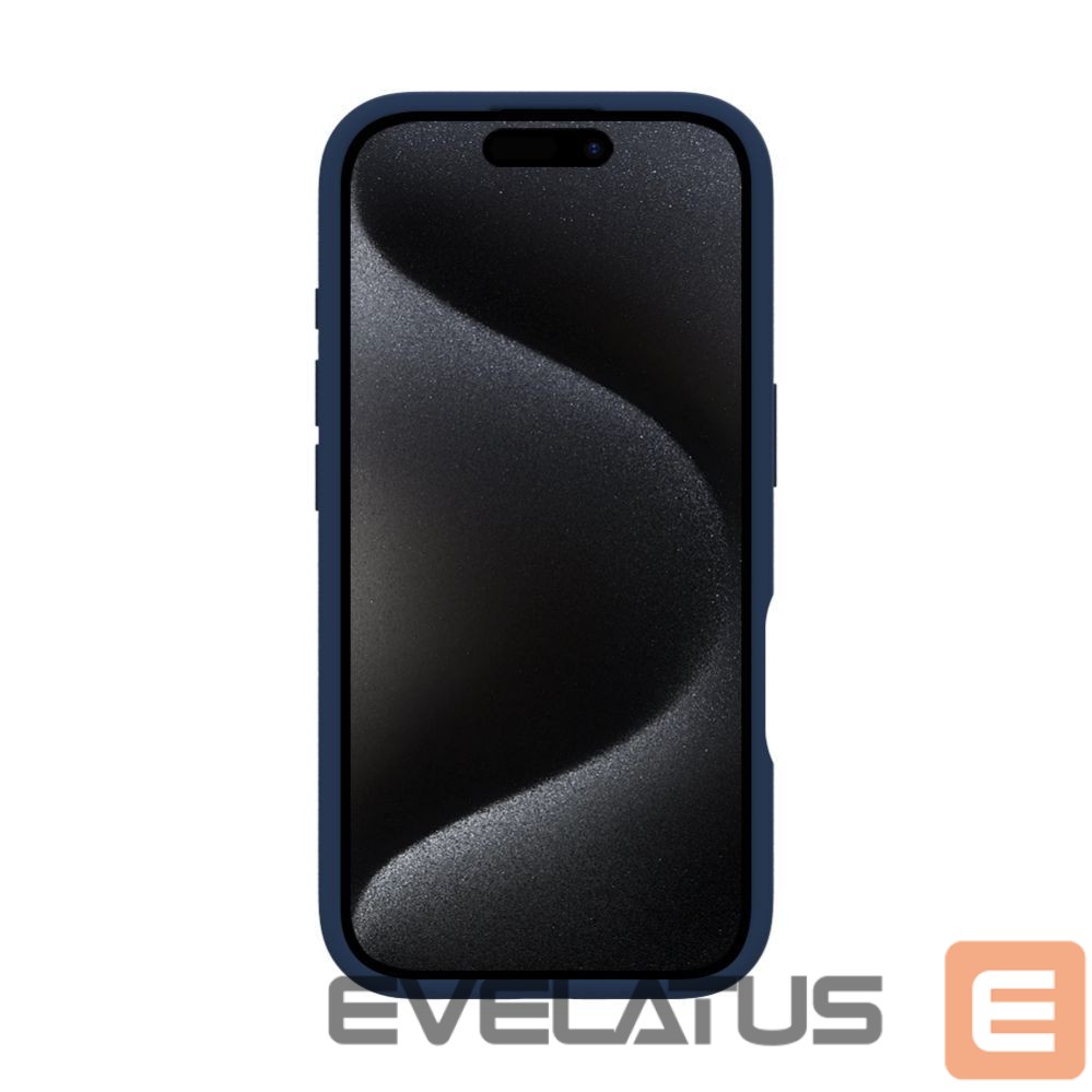 Tagakaaned Evelatus Apple iPhone 16 Premium Magsafe with Stand Soft Touch Silicone Case Dark Blue