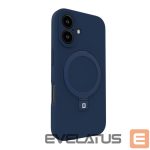 Tagakaaned Evelatus Apple iPhone 16 Premium Magsafe with Stand Soft Touch Silicone Case Dark Blue