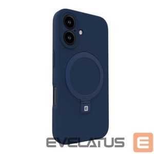 Tagakaaned Evelatus Apple iPhone 16 Premium Magsafe with Stand Soft Touch Silicone Case Dark Blue