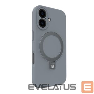 Tagakaaned Evelatus Apple iPhone 16 Premium Magsafe with Stand Soft Touch Silicone Case Silver