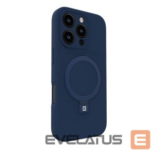 Tagakaaned Evelatus Apple iPhone 16 Pro Max Premium Magsafe with Stand Soft Touch Silicone Case Dark Blue