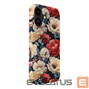 Tagakaaned Evelatus Apple iPhone 16 Slim Shell with Magsafe customized print design Flower Red