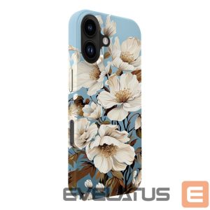 Tagakaaned Evelatus Apple iPhone 16 Slim Shell with Magsafe customized print design Flower Blue