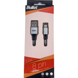 Kaabel -  BULLET Eight pin - USB 1m, 2.4A White