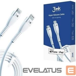 Kaabel 3MK Apple 3mk  Hyper Silicone Cable Type-C to Lightning 20W 3A White