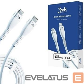 Kaabel 3MK Apple 3mk Hyper Silicone Cable Type-C to Lightning 20W 3A White