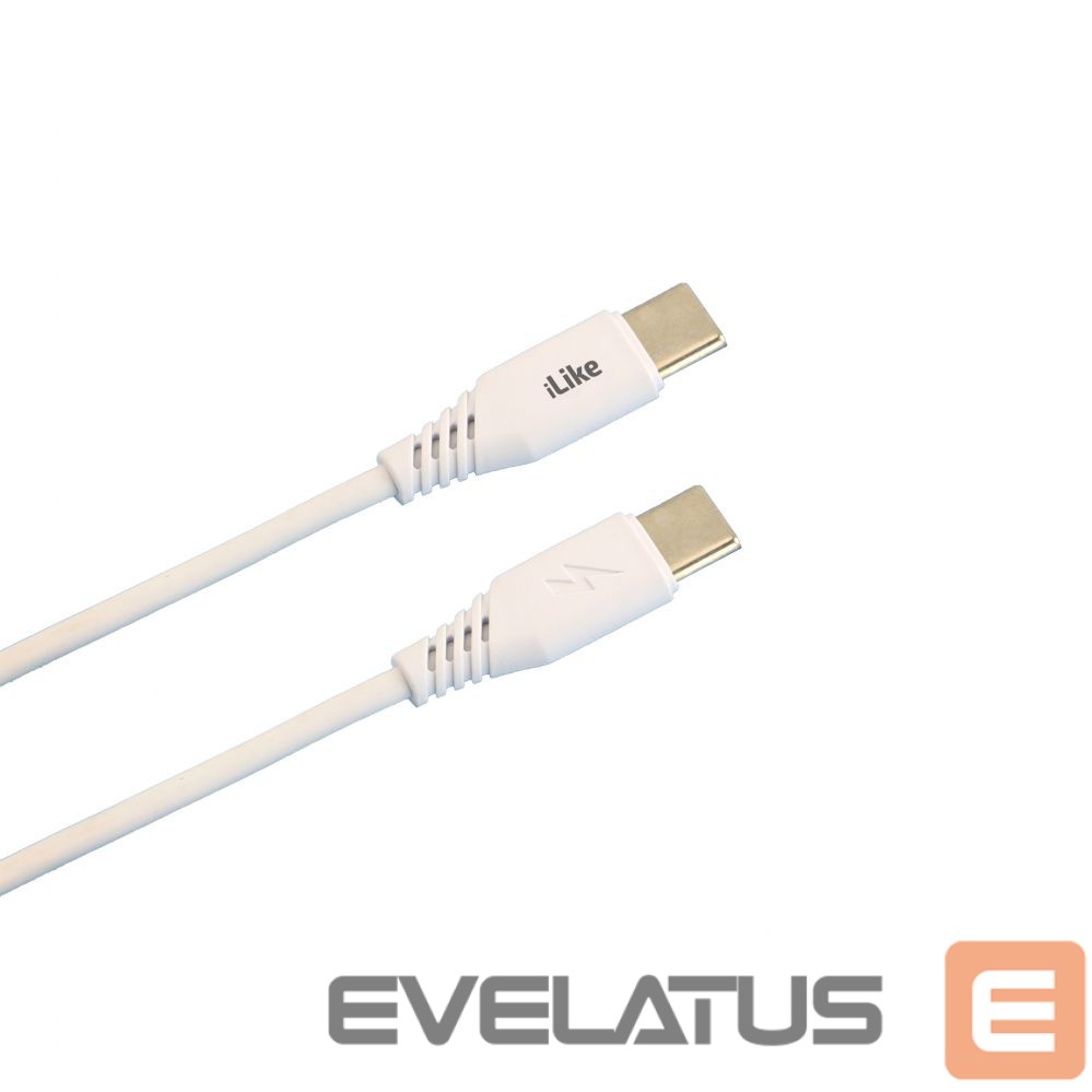 Kaabel iLike iLike Evelatus Charging Cable Type-C to Type-C CTT01 White