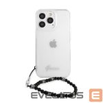 Tagakaaned Guess Apple iPhone 13 Pro PC Script and Black Pearls Case Transparent