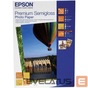 Kontoritarbed EPSON  Premium Semigloss Photo Paper 10x15cm, 251g/m2, 50 sheets