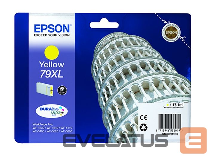 Tarvikud ja tarvikud EPSON 79XL C13T79044010 Inkjet cartridge, Yellow