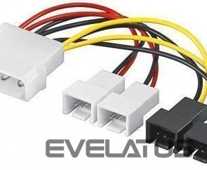 Kaabel Goobay  93632 Power cable/adapter for PC fans; 5.25 inch male to fan 2x 12 V/2x 5 V, 0.15 m 