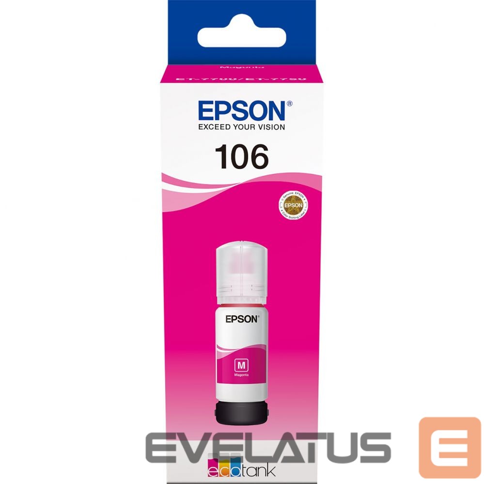 Tarvikud ja tarvikud EPSON Ecotank 106 Ink Bottle, Magenta