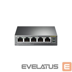 Server – muud tarvikud TP-Link  Switch TL-SG1005P Unmanaged, Desktop, 1 Gbps (RJ-45) ports quantity 5, PoE ports quantity 4, Power supply type External 