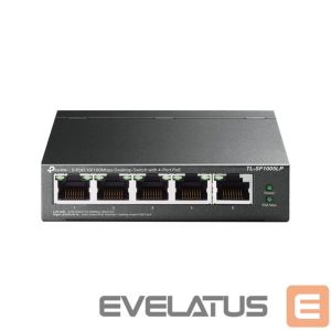 Server – muud tarvikud TP-Link  Switch TL-SF1005LP Unmanaged, Desktop, 10/100 Mbps (RJ-45) ports quantity 5, PoE ports quantity 4, Power supply type External 