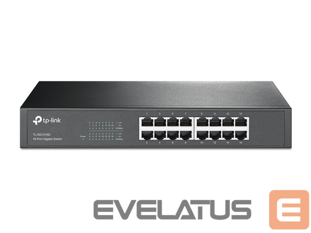 Server – muud tarvikud TP-Link Switch TL-SG1016D Unmanaged, Desktop/Rackmountable, 10/100 Mbps (RJ-45) ports quantity 16